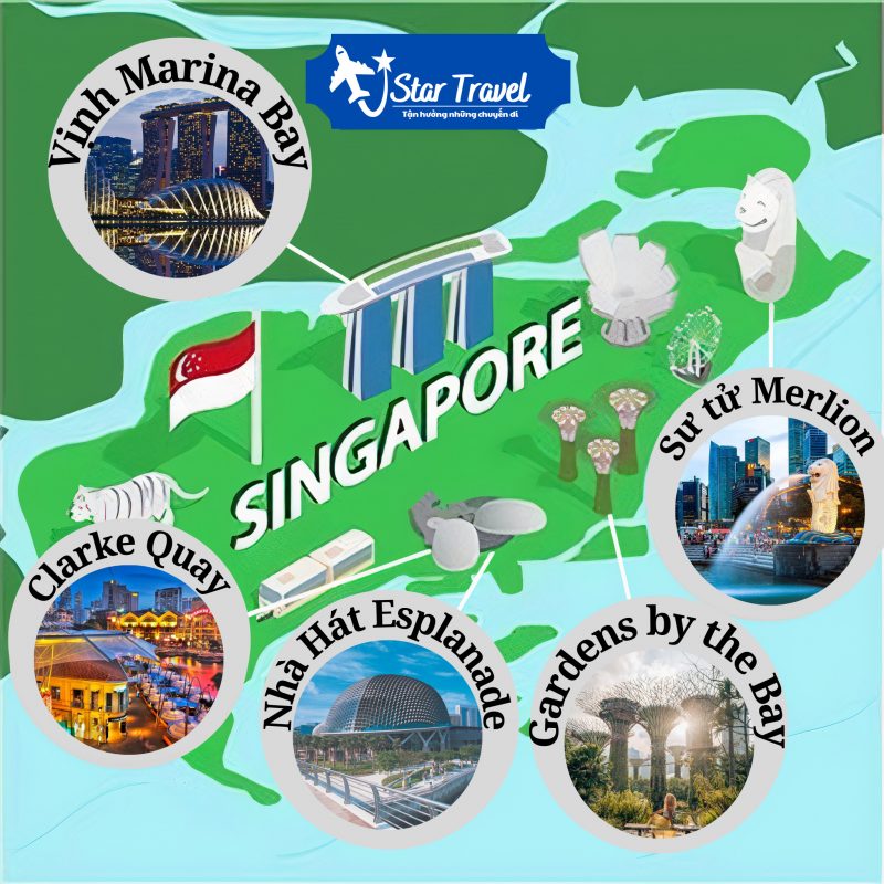 bản đồ tour singapore - malaysia
